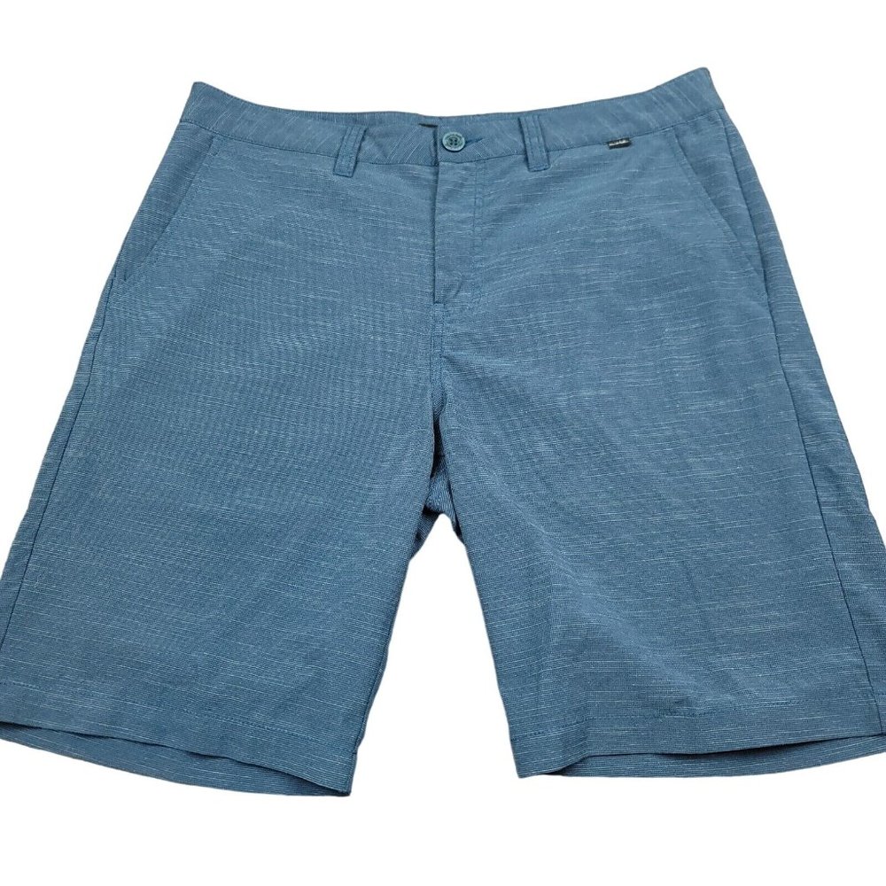 Travis Mathew Mens 34 Beck Shorts Blue Golf Chino Stretch Lightweight